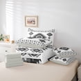 thumbnail image 6 of jejeloiu Modern Tribal 7 Pieces Full Size Bedding Sets,Minimalist Print Full Size Bed in a Bag For Boys,Gray White,Light Gray Reversible, 6 of 7