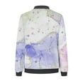 thumbnail image 5 of LIJCC Women'S Zippered Casual Jacket Coat for Womens Suitable Daily Jackets Lightweight Zip Up Jacket Floral Print Coat Stand Collar Short Sports Outwear, 5 of 5