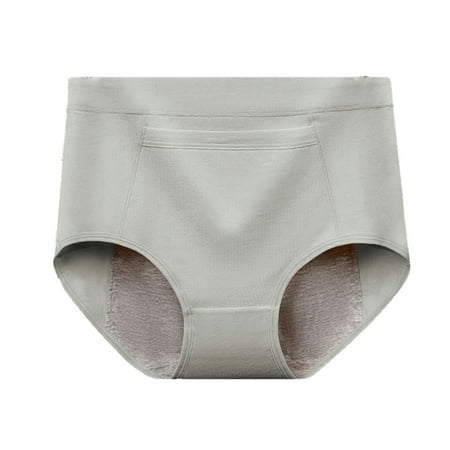 Kopltyrfg Seamless Leakproof Underwear for Women Wicking Full Coverage No Show Panties Panty Pocket Panties Light Gray X-Large