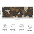 thumbnail image 3 of Brown Beige Camo Classic Shapes Pattern Bathroom Rugs Mat,Non Slip Microfiber Bathroom Rug,Rubber Backing,Soft Bathroom Mats for Bathroom Floor,Tub and Shower,47x17in(120x43cm), 3 of 5
