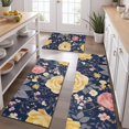 thumbnail image 2 of Pioneer Flower Floral Print Pattern Kitchen Rugs Sets Of 3,Kitchen Runner Rugs Non Skid Washable,Decorative Kitchen Floor Mats for Kitchen,Sink,Laundry,17"x30"+ 17"x47" + 17"x59", 2 of 6