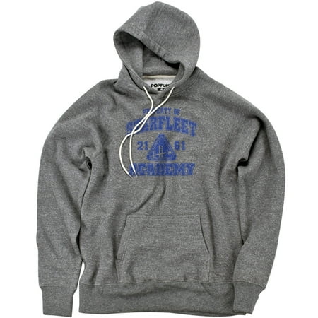 Distressed Starfleet Academy Unisex Adult Slim Fit Pull-Over Heather Hoodie, Athletic Heather, Small
