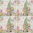 thumbnail image 3 of CoreLiving Easter Placemats Set of 4 12x18 Inch Washable Cloth Placemats, Rustic Vintage Spring Gnome Flower Easter Eggs Tulip Design Dining Table Mats for Farmhouse Kitchen Home Decor, 3 of 5