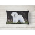 thumbnail image 2 of Carolines Treasures SS8143PW1216 Bichon Frise Decorative Canvas Fabric Pillow, Large, Multicolor, 2 of 3