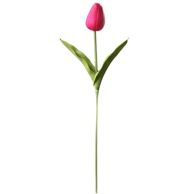 Inteprter Mini flor artificial, lirio único, tulipán, flor monarca, flor falsa de PU, decoración para el hogar y la Oficina, decoración para Flores artificiales Rosa roja Inteprter HA6563-10B