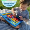thumbnail image 6 of Buckle Toys Blue Busy Board - Montessori Learning Toy for Toddlers, Develop Fine Motor Skills, 6 of 8