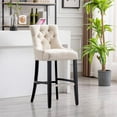 thumbnail image 4 of Bellmount 29 in. Upholstered Tufted Wingback Bar Stool, 4 of 8