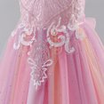 thumbnail image 7 of IBTOM CASTLE Flower Girl Sparkly Sequins Shiny Butterfly Formal Wedding Tulle Dress Junior Pageant First Communion Easter Princess Party Birthday Ball Gown 3T Rainbow powder, 7 of 7