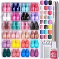 thumbnail image 1 of Press On Nails Teenitor, paquete de 24 unidades, cuadrados cortos, 576 unidades, con pegamento, 1 of 7