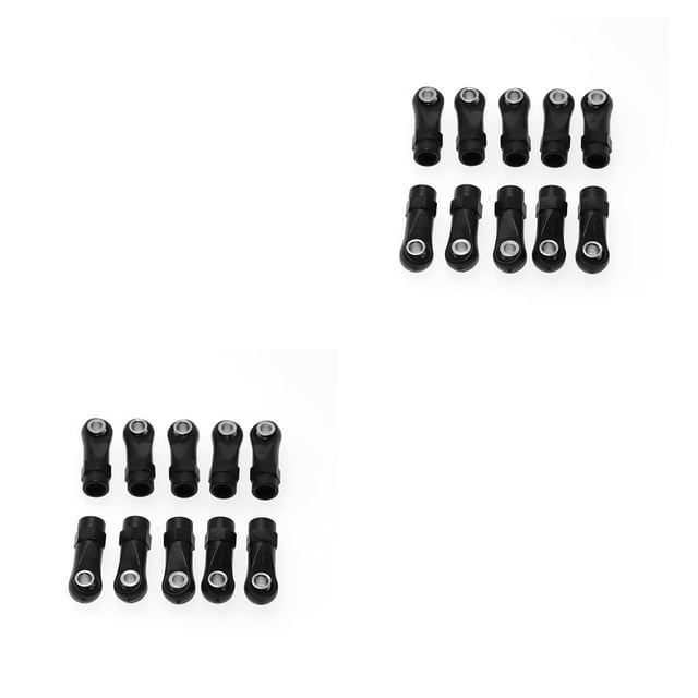 Vogacara Extremos de barra de acoplamiento de 10 piezas, rótulas de bola de enlace de coche RC, soportes de enlace de articulación de coche, accesorios Type3 NO3 Vogacara CBP186191