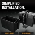 thumbnail image 4 of Noco Battery Box BG27 HM327BKS; Fits Group 27 Automotive/Marine/RV Batteries; Snap-Top; Rugged Design; Black; Reinforced Plastic; Fully Ventilated; UV Resistant, 4 of 7