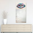 thumbnail image 3 of Empire Art Direct Cotton Candy Lips Rectangular Beveled Mirror on Free Floating Printed Tempered Art Glass, 48" x 24" x 0.4", Ready to Hang, 3 of 9
