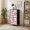 Color-4, variant on 4 Drawer Vertical Storage Dresser cherry flowers buds Pink blooming flowers with Wood Top Fabric Pull Drawers