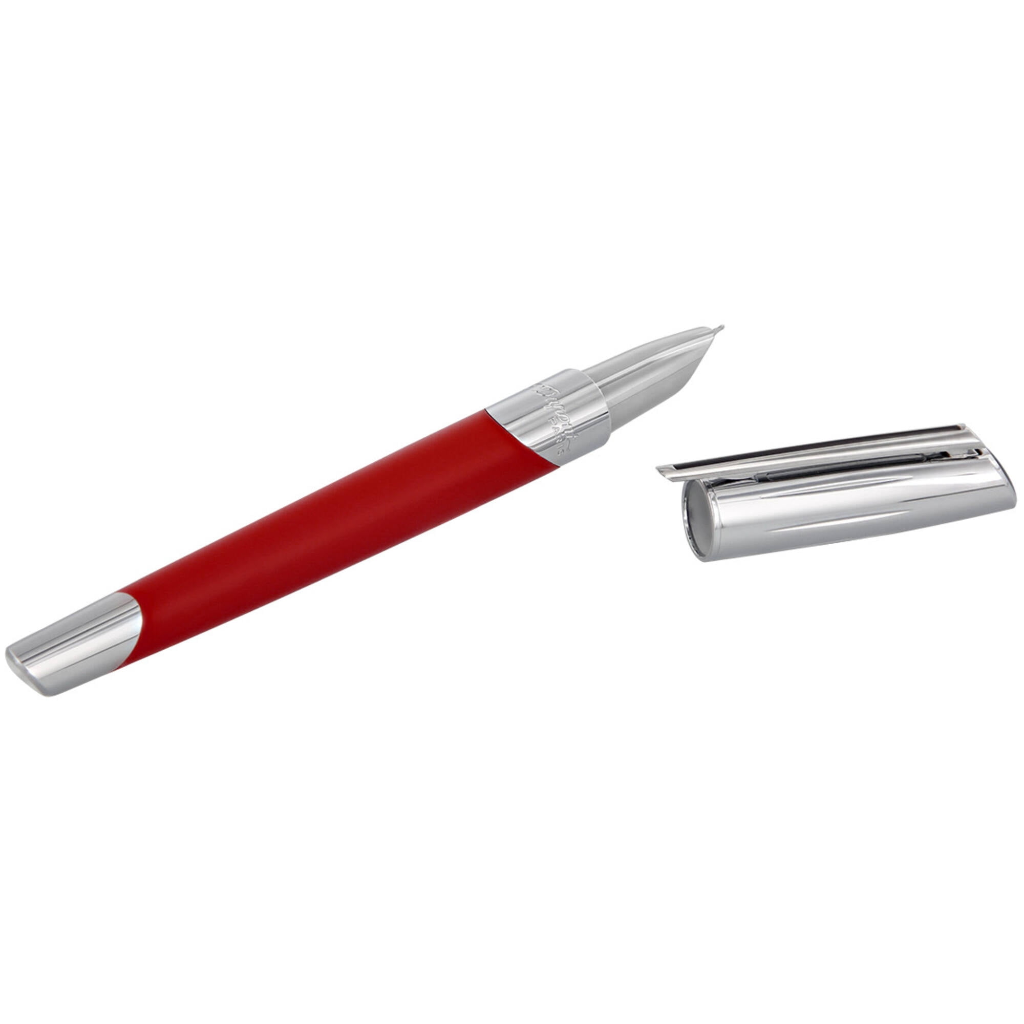 S.T. Dupont DP400739 Defi Millenium Red and Chrome Fountain Pen