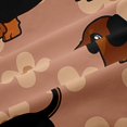 thumbnail image 5 of Homewish Vintage Dachshund Animal Blackout Curtains Set of 2 (52x84 Each),Daisy Flowers Curtain,Brown, 5 of 6