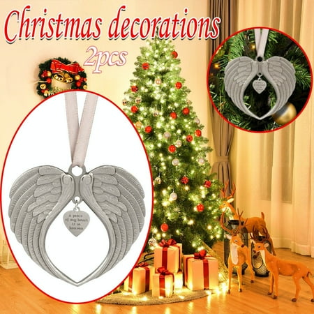 

lystmrge Ornaments for Girls Mini Shatterproof Ornaments for Christmas Tree Glass Chandelier Beads Party Family Holiday Decorations Hanging Sign Commemorative Decoration 2PCS