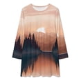 thumbnail image 2 of Mountain Sunset Landscape Art Loose Dress Evening Dress Summer Dresses for Women Luxury Dress Long Sleeved Dress, 2 of 4
