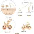 thumbnail image 5 of 40 piezas de dijes de bicicleta con micro pavé de circonita cúbica, con anillas y ganchos para pendientes, kit de dijes de piedra CZ para hacer pendientes colgantes DIY., 5 of 5