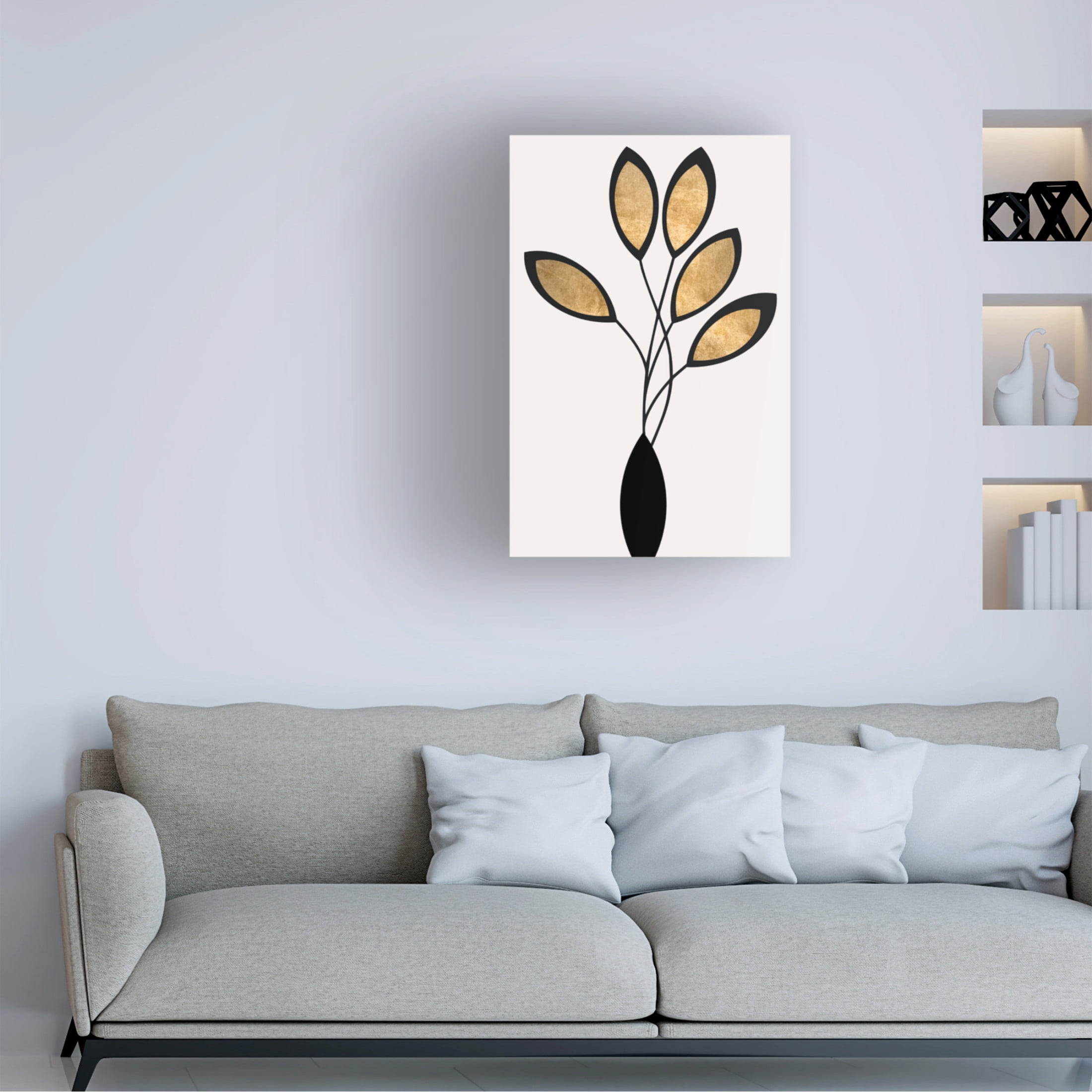 Trademark Fine Art Kubistika  Cinco Nero Canvas Wall Art