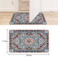 thumbnail image 6 of Bohemian Blue Floral Patterned Carpet Door Mat Welcome Door Mat for Front Door, Home Entrance, Yard, Floor, Patio, Non Slip Spring Summer Welcome Mat Indoor Outdoor Doormat 30"*17", 6 of 6