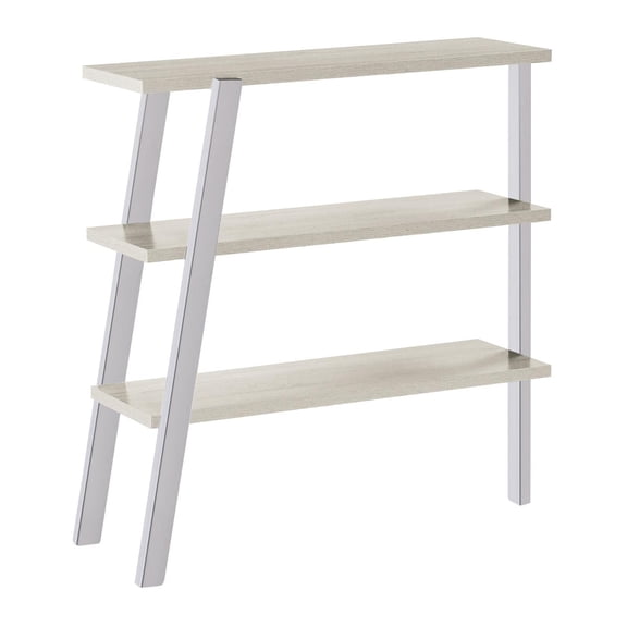 UrbanPro Contemporary 3 Shelf Bookshelf in White Ash