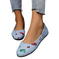 thumbnail image 3 of Sngxgn Women's Ballet Flats Slip On Flats Shoes Casual Dress Shoes Ballet Flat(Light Blue,42), 3 of 7
