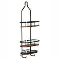 thumbnail image 4 of Utopia Alley Tia Rustproof Teak Overhead Shower Caddy with 3 Shelves - Decorative Shower Rack for Shampoo & Toiletries Storage, For Bathroom Accessories & Guest Bathrooms - Black Finish, 4 of 5