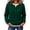 Green, variant on Women's Long Sleeve Faux Layered Top with Button Front and Henley Neck for Casual Wear