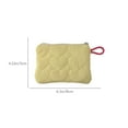 thumbnail image 3 of Beautynvta Makeup Bag for Woolen Quilted Coin Purse Mini Lightweight Portable Cosmetic Storage Bag for Shopping, Commuting, and Travel, Yellow, 3 of 8