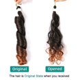 thumbnail image 4 of Extensiones de cabello para trenzas French Curl de 22 pulgadas, ondas sueltas, estilo crochet, preestiradas, rizos enredados., 4 of 5