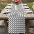 thumbnail image 4 of Black White Morocco Table Runner 72 Inches, Modern Abstract Classic Geometric Bed Runner Dresser Scarves Tabletop for Indoor Outdoor Parties/Ceremony/Banquet, 16" x 72", 4 of 9