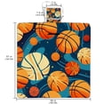 thumbnail image 2 of Basketball Canvas Outdoor Picnic Mat - Large Size for Family Use - Durable and Easy to Clean - Ideal for Outdoor Activities and Travel - Foldable and Lightweight Design, 2 of 6