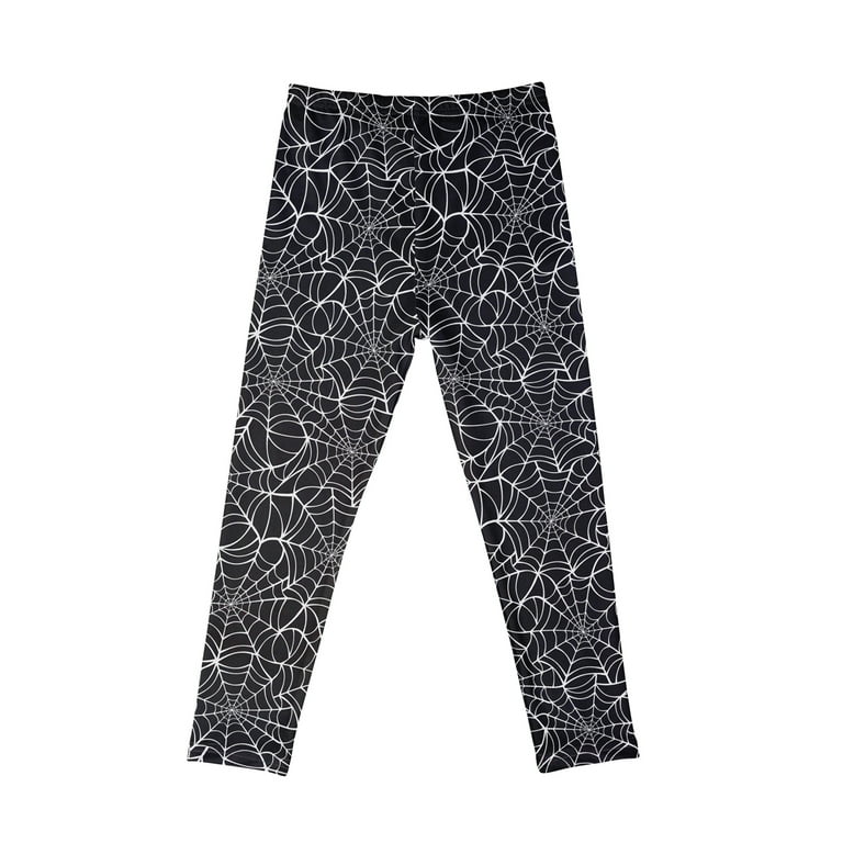 Black Halloween Spider Web Leggings