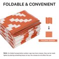 thumbnail image 5 of DEORAB Outdoor Rugs 6'x9' Waterproof Plastic Patio Mat Reversible Orange & White Non-Slip Geometric Design for Camping, RV, Balcony, Porch, Picnic, 5 of 8