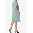thumbnail image 4 of Robe T-Shirt Ample à Manches Courtes Col Bateau Longueur Genou avec Poche pour Femmes, 4 of 6
