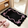 thumbnail image 6 of Bow Knot Bath Mat, Soft Absorbent Artificial Rug for Bathroom Floor, Non-Slip Bedroom Home Decor Entryway Mat, Indoor Living Room Display Enhancement, 15.75" x 23.62", KTFgvq, 6 of 7
