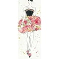 thumbnail image 2 of Tavoletti, Anne 12x24 White Modern Wood Framed Museum Art Print Titled - Floral Fashion II, 2 of 4