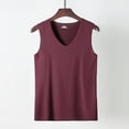 thumbnail image 3 of Nnhblu Men Tank Tops V-Neck Sleeveless Ice Silk,Traceless Breathable Shirts for Men Work Wine XXXXL, 3 of 9