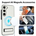 thumbnail image 2 of for Samsung Galaxy S23 Plus PU Leather Back Case, Built-in Invisible Stand [Compatible with Magsafe] Protective Slim Kickstand Anti-fall Phone Cover Compatible with Samsung Galaxy S23 Plus, White, 2 of 8