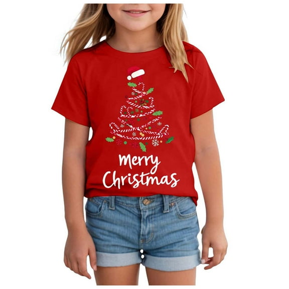 Staki Boys Christmas T Shirt Christmas Cookie Shirt Toddler Boys Girls Crew T-Shirt Xmas Gifts Tee Tops Holiday Outfits(Red,2-3 Years)