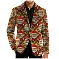 thumbnail image 6 of Mifsaly Mens Christmas Blazer Jacket Plus Size Corduroy Sport Coats 2025 Xmas Sequin Print Button Down Lapel Suit Jackets Snowflake Santa Coat with Pockets Festival Dinner Party Winter Outerwear, 6 of 7