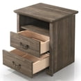 thumbnail image 5 of Furniture of America Chara Modern Wood 2-Drawer Nightstand with Open Top Shelf, Dark Gray, 5 of 14