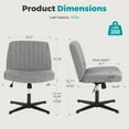 thumbnail image 4 of Simenmax Home Office Desk Chair, Mid-Century Inspired Adjustable Swivel Comfy Upholstered,Gray, 4 of 8