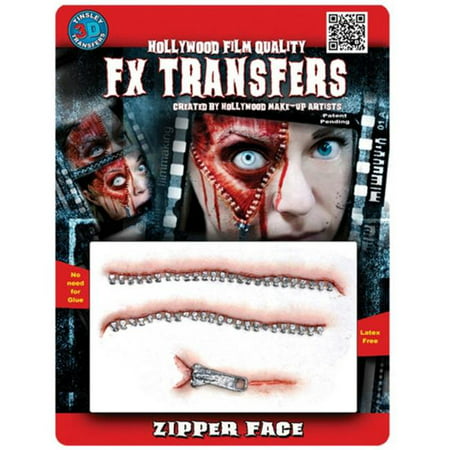 Costumes for all Occasions DFXM515 Zipper Face 3d Prof Tattoo