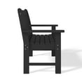 thumbnail image 3 of WestinTrends Malibu Outdoor 2-Person All-Weather HDPE Front Porch Garden Bench, Black, 3 of 15