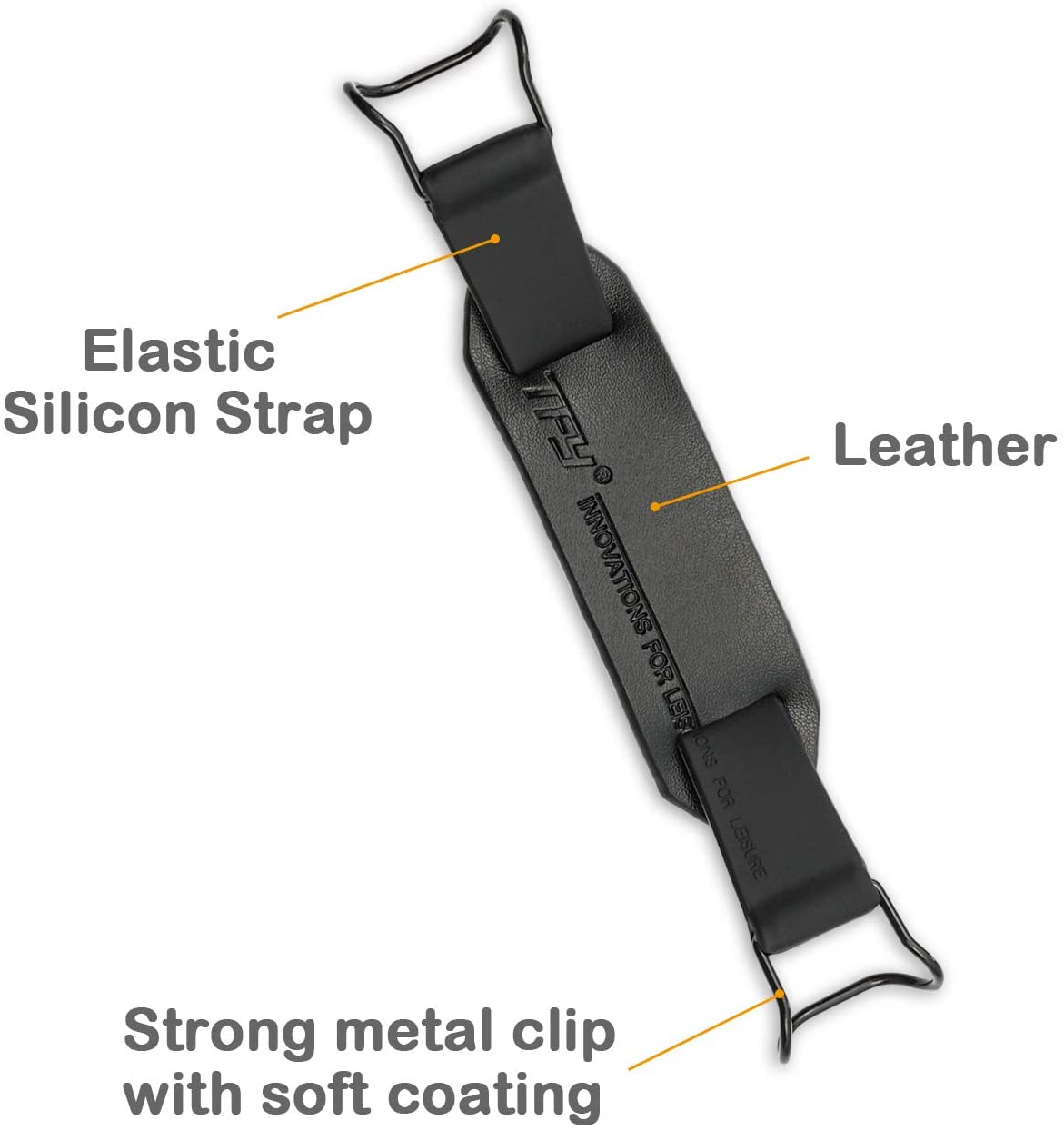 TFY Security Hand Strap with Leather Belt Holder for Kindle Voyage, 6