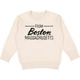 thumbnail image 2 of Inktastic From Boston Massachusetts in Black Distressed Text Toddler Sweatshirt, 2 of 4