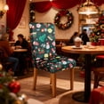thumbnail image 3 of Christmas Stretch Chair Covers Set of 1 Removable Washable Dining Chair Protectors for Holiday Party Home Decor(C), 3 of 6