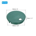 thumbnail image 2 of 6 Inch Sprinkler Valve Box Cover, 4 Pack Irrigation Valve Box Cover Lid for Garden Yard Lawn, Green, 2 of 5