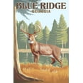 thumbnail image 1 of Blue Ridge, Georgia, White Tailed Deer (36x54 Giclee Gallery Art Print, Vivid Textured Wall Decor), 1 of 3